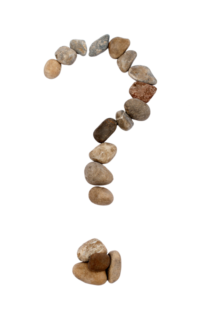 The composition of stone question mark