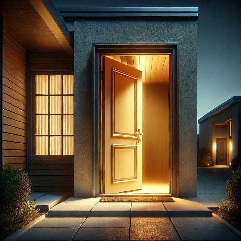 Opening a door