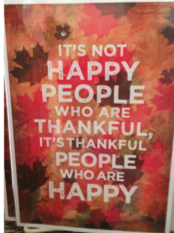 It's not Happy People who are Thankful